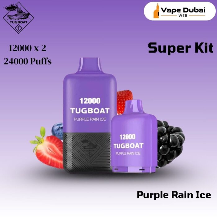 Tugboat Super Kit Purple Rain Ice 24000 Puffs