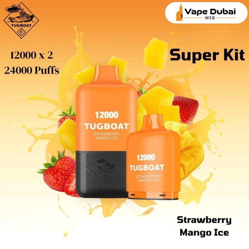 Tugboat Super Kit Strawberry Mango Ice 24000 Puffs