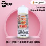 Beard Vape Co Series No 71 Sweet & Sour Peach Candy 120mL E-Liquid
