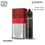 Pod Salt Subo Strawberry 3mg E-Liquid 50ml