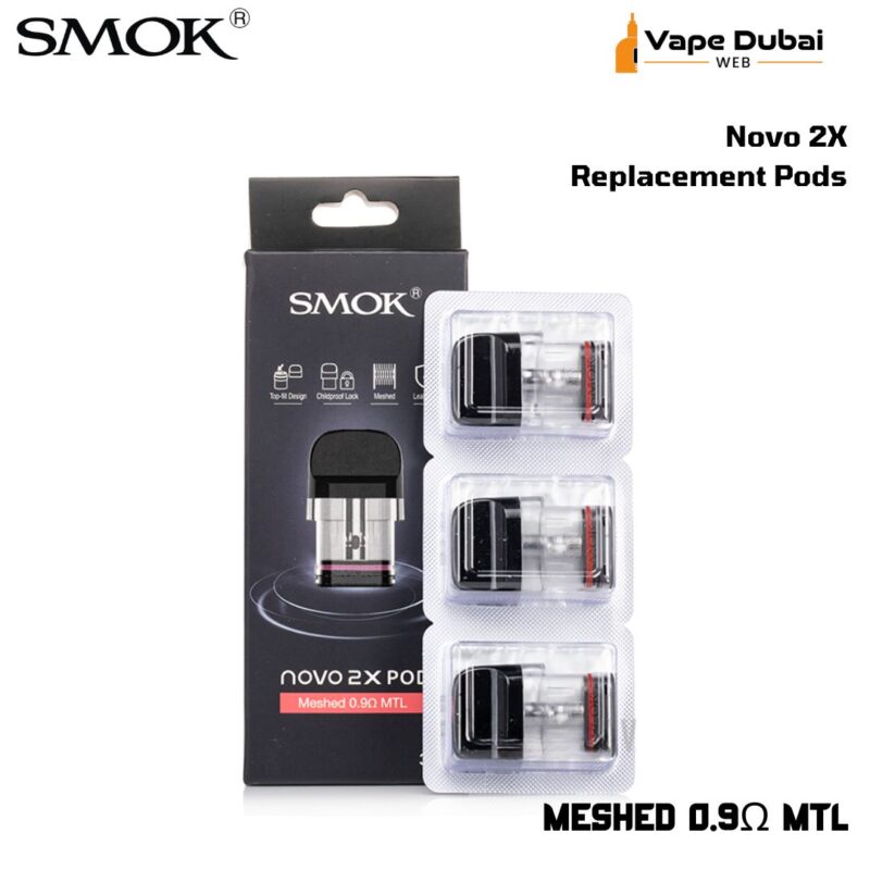 Smok Novo 2X Replacement Pods Meshed 0.9Ω MTL