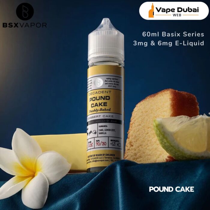 Glas Pound Cake 60ml Basix Series 3mg & 6mg E-Liquid
