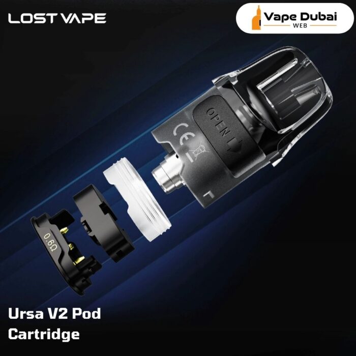 Lost Vape Ursa V2 Pod Cartridge Parts View