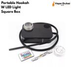 Portable Hookah Complete Set W LED Light Square Box Shisha Nargila 1