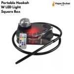 Portable Hookah Complete Set W LED Light Square Box Shisha Nargila 2
