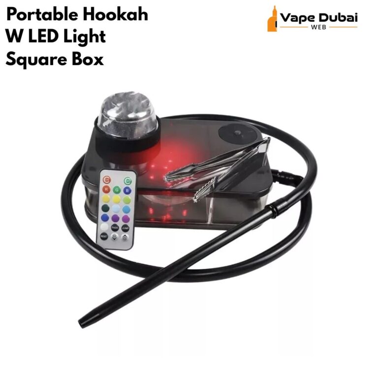 Portable Hookah Complete Set W LED Light Square Box Shisha Nargila 2