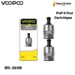 VOOPOO PnP X Pod Cartridges MTL-SILVER
