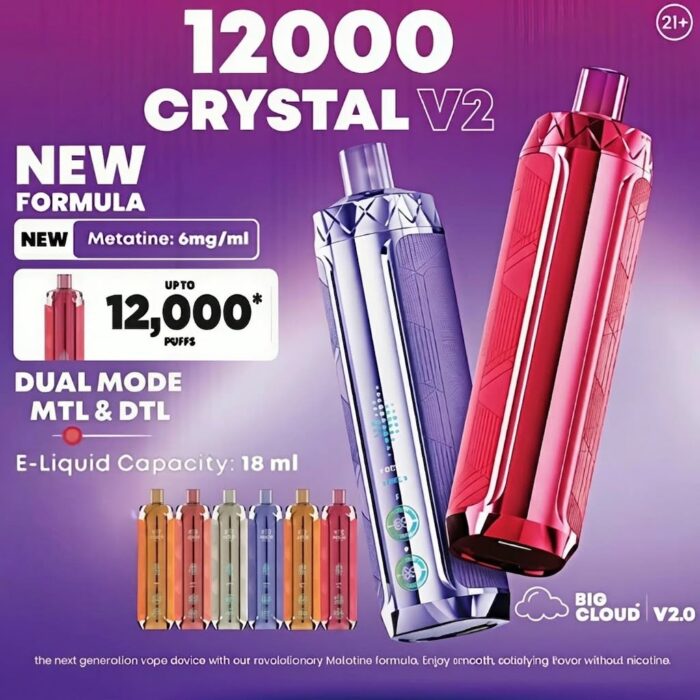 Al Fakher Crown Bar 12K Crystal V2 Disposable Vape 12000 Puffs in UAE - Image 1